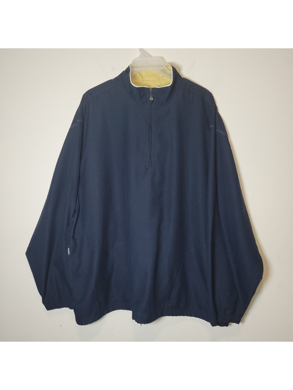 Ashworth Men's 3XL Navy Blue 1/4 Zip Golf Pullover Jacket Back Pocket READ